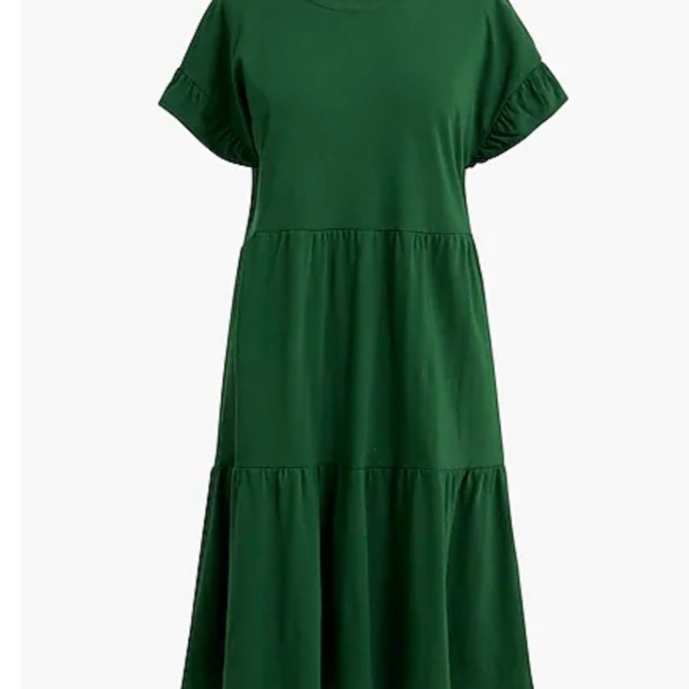 J. Crew Factory Tiered Ruffle T-Shirt Dress XXS
